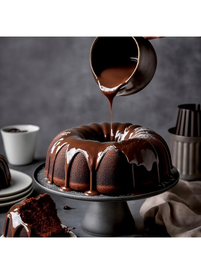 Fluted Bundt Cake Pan – 24cm Red Non-Stick Baking Tray with Easy Release & Quick Clean - Image 4